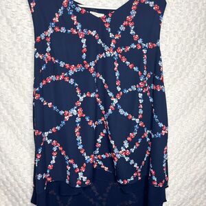 Vintage-1946 Women's Blue and Navy Blouse